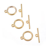 Toggle Clasp Gold 15mm Round 10/pk