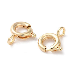 6mm Light Gold Spring Ring Clasp 10/pk