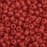 8/0 Czech Seed Beads #93210V Opaque Dark Red 22g