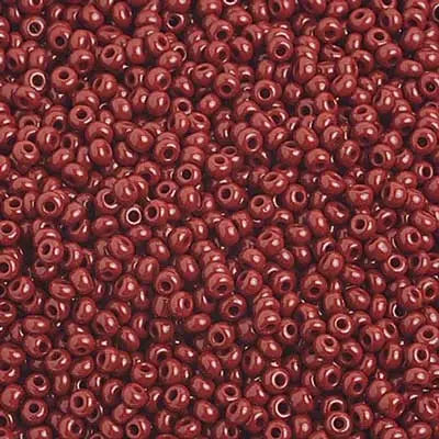 8/0 Czech Seed Beads #93300V Opaque Medium Brown 22g