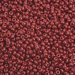 8/0 Czech Seed Beads #93300V Opaque Medium Brown 22g