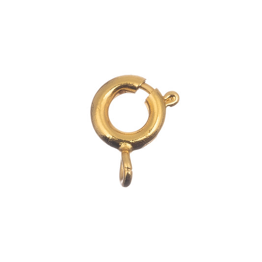 18kt Gold Plated Spring Ring Clasp 6mm 8/pk