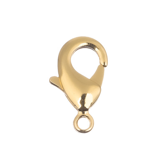 18kt Gold Plated Lobster Clasp 12mm 6/pk