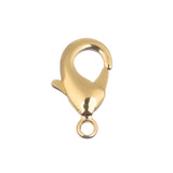 18kt Gold Plated Lobster Clasp 12mm 6/pk