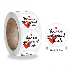 Packaging Labels 1" You've Got Great Taste Sticker 500/Roll