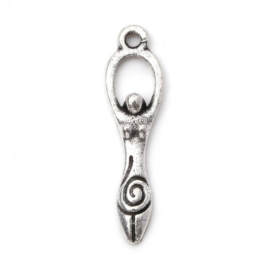 1 1/4" Goddess Metal Charm 5/pk