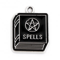 7/8" Book of Spells Enamel Charm 5/pk