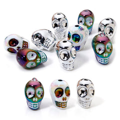 Halloween Skull Acrylic Bead Mix 10/pk