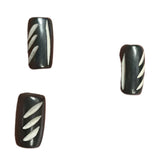 Bone Carved Tube 1/2" Black 16/Str