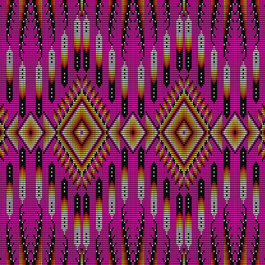 Fire Feather Pink 100% Cotton - Price Per Half Yard