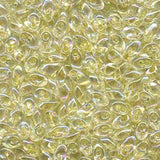 Long Magatama Beads #2146 Pale Yellow Lined AB 8.5g