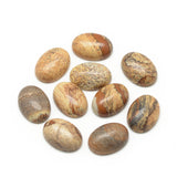 Gemstone Cabs, Oval 13x18mm Picture Jasper (Natural) 2/pk