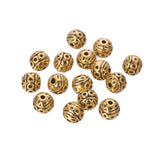 Round 8mm Textured, Antique  Gold Beads 10/pk