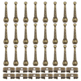 Bolo Tie Tips & Slides Antique Brass 36/set