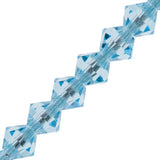 *8mm Aqua Preciosa Bicone 5" Strand