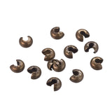 Crimp Cover 3mm Antique Brass 100/pk