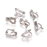 Stainless Steel Clip On Earrings with Loop 10/pk