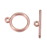 Toggle Clasp Rose Gold 15mm Round 10/pk