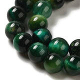 6mm Tiger Eye Green (Natural/Dyed) Beads 14-15" Strand