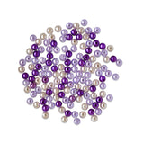 Pearl Beads 8mm Gloss Tri-Colormix Purple 35g