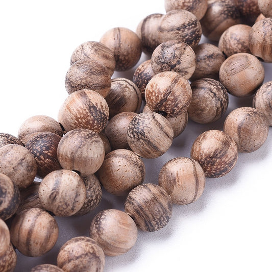 8mm Natural Eaglewood Beads 50/Strand