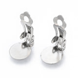 Stainless Steel Clip On Earrings with Flat Pad 10/pk