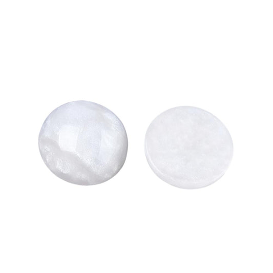 Resin Cabochons, Round 16mm Glitter Crackle White 10/pk