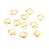 1/2" Gold Heart Charm 5/pk