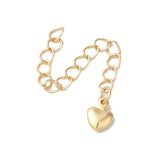 Chain Extenders 2" Light Gold w/ Heart Charm 5/pk