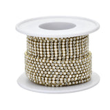 Metal 2mm Gold Pearl & Rhinestone Banding 10yd/pk