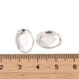 Rhinestone Cabochons, Oval 14x10mm Crystal 4/pk