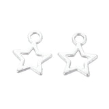 1/2" Star Metal Charm 10/pk