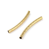 Tube 25mm Curved, Gold Metal Beads 40/pk