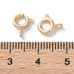 6mm Light Gold Spring Ring Clasp 10/pk