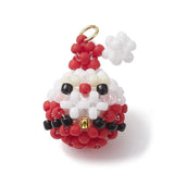 3/4" Santa Beaded Pendant 1/pk