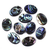 Shell Cabochons, Natural Abalone Oval 14x10mm 2/pk