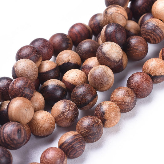 8mm Sandy Brown Rosewood Beads 50/Strand