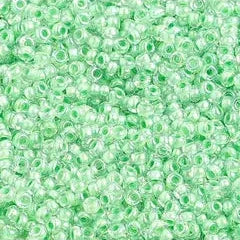 10/0 Czech Seed Beads #1361V Colour Lined Green 22g