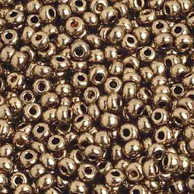 8/0 Czech Seed Beads #17583V Metallic Bronze 22g