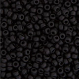 11/0 Miyuki Seed Beads #0401F Opaque Matte Black 250g