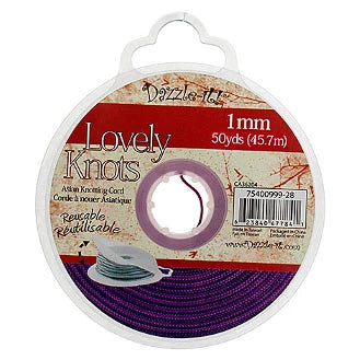 *Lovely Knots Knotting Cord 1mm Cardinal Purple 50yds