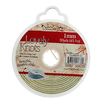 *Lovely Knots Knotting Cord 1mm Ivory 50yds