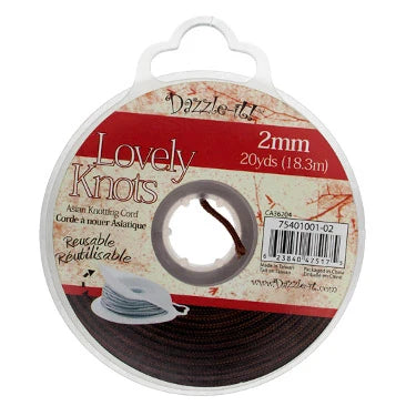 Lovely Knots Knotting Cord 2mm Light Chocolate 20yds