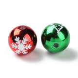 15.5mm Round Acrylic Christmas Bead Mix 5/pk