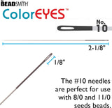 ColorEyes Beading #10 Needles 25/pk