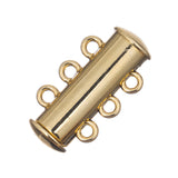 3 Strand Gold Slide Clasp 1/pk