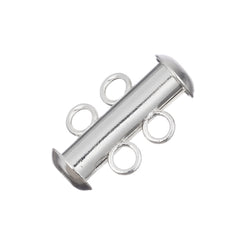 Silver 2 Strand Slide Clasp 1/pk