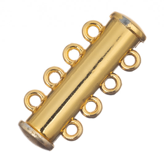 4 Strand Gold Slide Clasp 1/pk