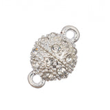 10mm Silver Magnetic Rhinestone Clasp 1/pk