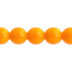 Czech Druk 10mm Beads 18/strand Opaque Orange